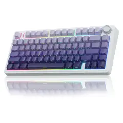 AULA - Teclado Mecanico F75 Purple Switch Leobog reaper Green
