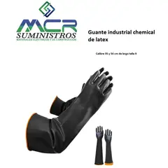 GENERICO - Guante industrial Chemical de Latex Cal 35-54cm de largo talla 9 (precio x par)