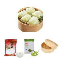 GENERICO - Pack Dumplings 3u Harina de Arroz Matcha Vaporera