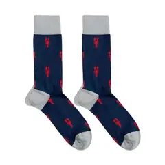 BILLY BROWN - Medias Langosta Roja Coloridos con Diseño, Unisex, 1 Par