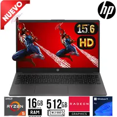 HP - LAPTOP 255 G10. RYZEN 5 7520U. 15.6" HD. RAM 16GB. SSD 512GB. W11PRO.