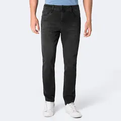 PIONIER - Pantalon Clasico Denim Stretch Gotze L-Negro Hombre