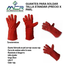 GENERICO - Guantes para Soldar talla standar precio x par