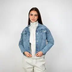 EVANIC - CASACA LARGA DENIM CHARO