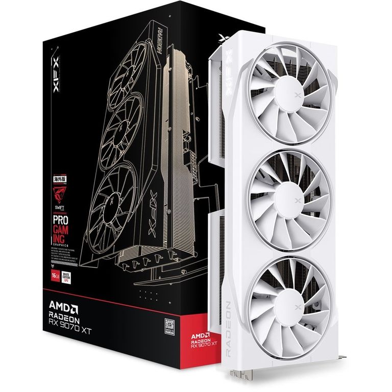 TARJETA DE VIDEO SWIFT RADEON RX 9070 XT WHITE 16GB GDDR6