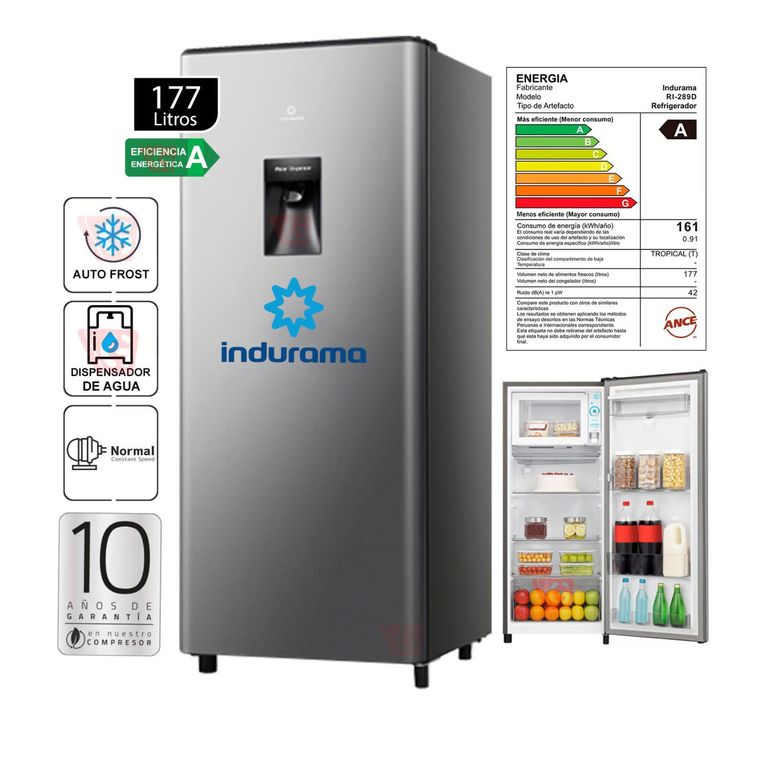 REFRIGERADORA RI-289D 177 LITROS