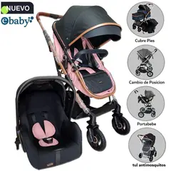 EBABY - Coche Moises Ronda Plus 132-1 Rosa