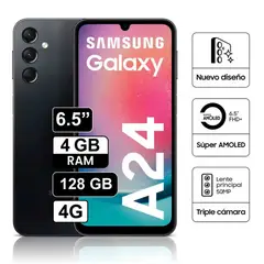 SAMSUNG - CELULAR GALAXY A24 4G 128GB 4GB - NEGRO