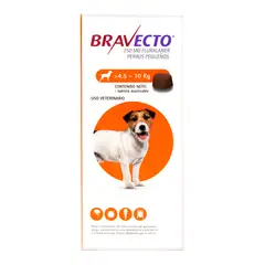 BRAVECTO - DE 4.5 - 10KG X 1 TABLETA MASTICABLE