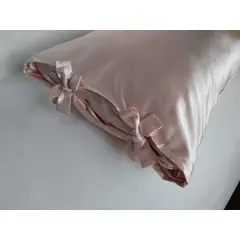 GENERICO - Funda de satín nude con lazo