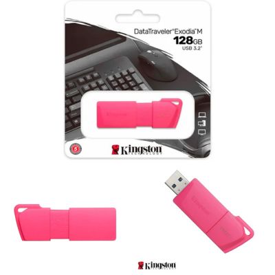 MEMORIA USB 128GB DATATRAVELER EXODIA NEON 3.2 ROSADO - KC-U2L128-7LN