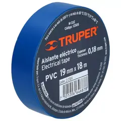 TRUPER - Cinta Aislante 18m X 19mm Azul - 12505
