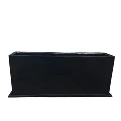 GENERICO - JARDINERA RECTANGULAR NEGRO 100X40X30CM