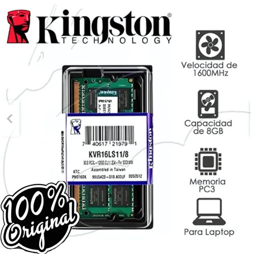 MEMORIA RAM DDR3 PC3l 1600MHZ 8GB PARA LAPTOP oem