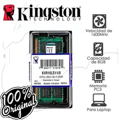 KINGSTON - MEMORIA RAM DDR3 PC3 1600MHZ 8GB PARA LAPTOP OEM