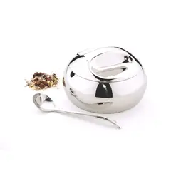 TRAMONTINA - Azucarero 500gr de Acero Inoxidable con Cuchara