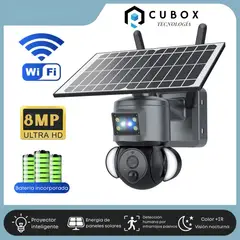 OEM - CAMARA DE SEGURIDAD DOBLE LENTE 8 MPX 4G CON PANEL SOLAR