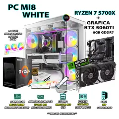AMD - Computadora PC RYZEN 7 5700X RAM 32GB SSD 1TB GRAFICA RTX 5060TI 8GB