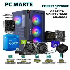 INTEL - Computadora Gamer Core i7 12700KF RAM DDR5 16GB SSD 1TB GRAFICA RTX 3060 12GB