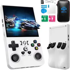 CORRERREY - Consola de videojuegos portátil Retro R36 max IPS 4,0 de sistema Linux