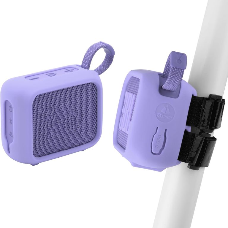 Funda Case De Silicona Con Correa Para Jbl Go 4 Morado