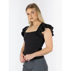 TULULA - Top Bilbao Mujer Elegancia con Escote Cuadrado