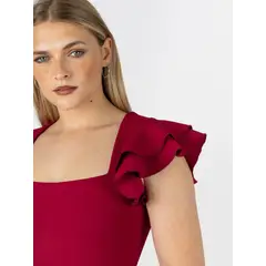 TULULA - Top Bilbao Mujer Elegancia con Escote Cuadrado