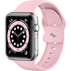 GENERICO - Correa Silicona Compatible Apple Watch 38-40-41mm SM Color Rosado