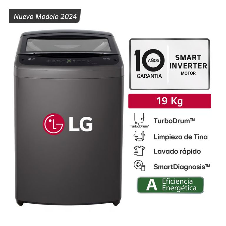 LAVADORA 19 KG WT19BVTB TURBODRUM CARGA SUPERIOR NEGRO