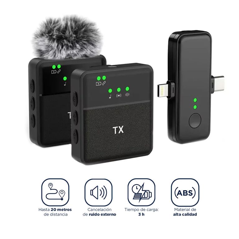 Micrófono Solapero para iPhone y Android Con Reducción de Ruido F15-2