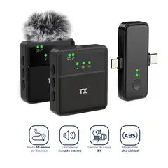 GENERICO - Micrófono Solapero para iPhone y Android Con Reducción de Ruido F15-2