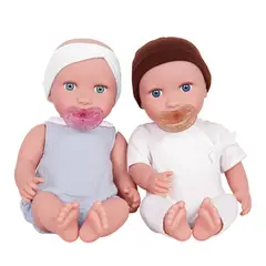 LULLABABY - Muñecos bebés mellizos ojos celestes