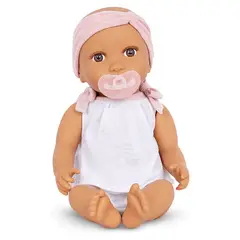 LULLABABY - Muñeco bebé con vincha rosa y lazos rosas modelo 2 nuevo