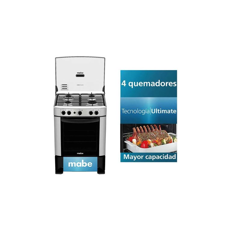 Cocina 4 Hornillas a Gas Acero Inoxidable CMP6014AG0 Silver