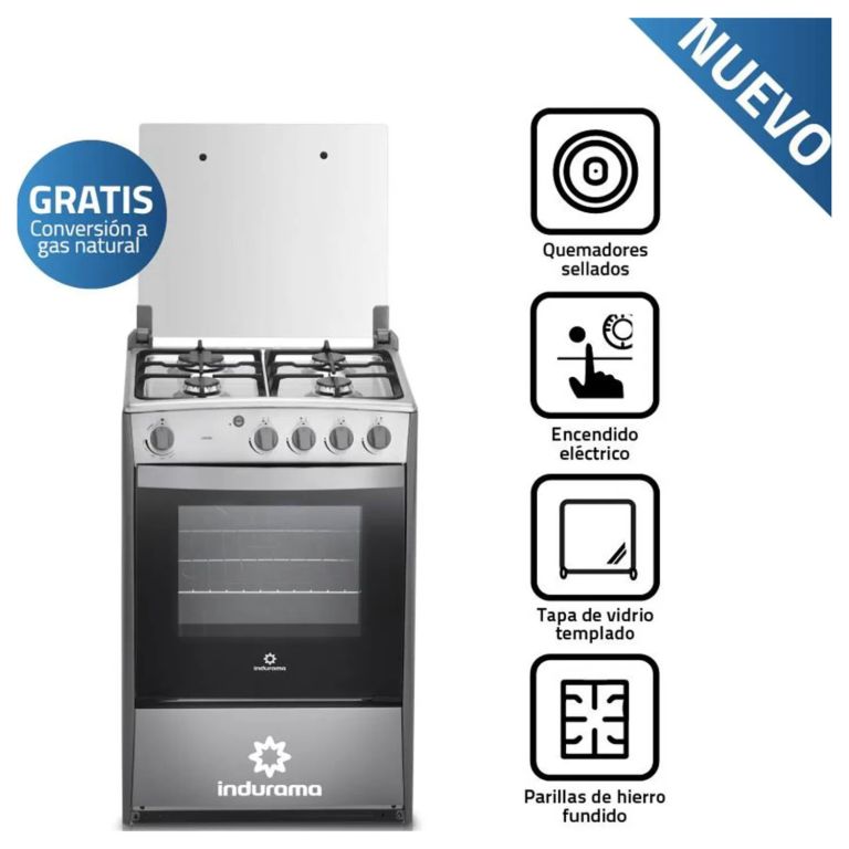 COCINA CORUÑA DE 4 HORNILLAS GRIS