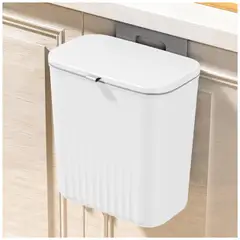 SASHIJA - Tacho de Basura Colgante Papelera Contenedor con Tapa H01 BL