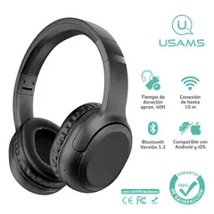 USAMS - Audífonos auriculares inalámbricos 40hs 5.3 Negro YG23