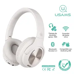 USAMS - Audífonos auriculares inalámbricos 70hs 5.3 Beige YH21