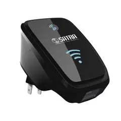 SATRA - Extensor Repetidor de Señal WiFi Wifi Max 300Mbps 24GHz Negro