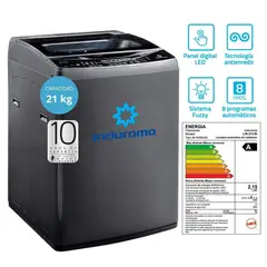 INDURAMA - Lavadora Inverter 21 Kg Inox