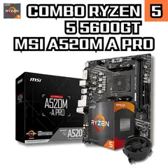 AMD - COMBO GAMER MOTHERBOARD MSI A520M A PRO PROCESADOR RYZEN 5 5600GT