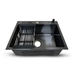 FRATELLI - Prm-6045B Lavadero Prime De Acero Inox Black CAcces 60X45X23Cm -