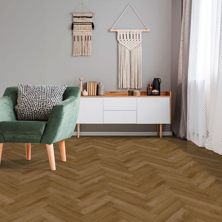 Piso SPC Sena 5mm 23x124cm Marrón Claro