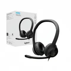 LOGITECH - Audífono con micrófono H390 Negro USB