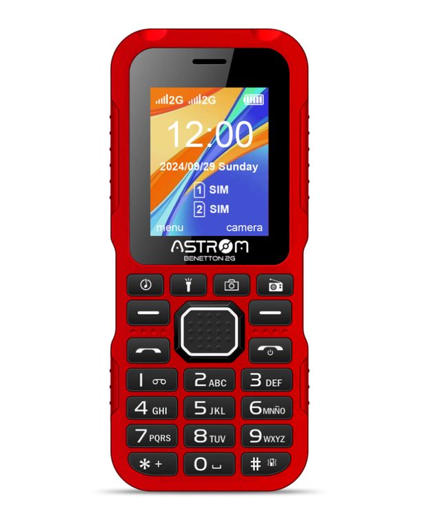 Celular 1701H Dual Sim 2G Color Rojo 2.4 benethon capacidad Dual SIM