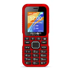 ASTROM - Celular 1701H Dual Sim 2G Color Rojo 2.4 benethon capacidad Dual SIM