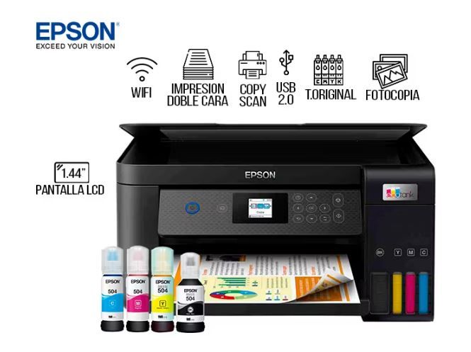 Impresora EcoTank L4260 Multifuncional Wifi-Duplex-Pantalla LCD