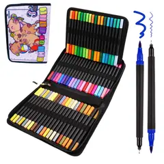 GENERICO - PLUMONES DUAL BRUSH 120 COLORES - CAPIBARA