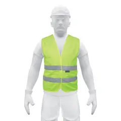 TRUPER - Chaleco de seguridad verde con cintas de alta visibilidad