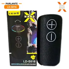 LIDIMI - Parlante Bluetooth Portátil LD-S816 20W X-BASS Luces RGB FM TWS